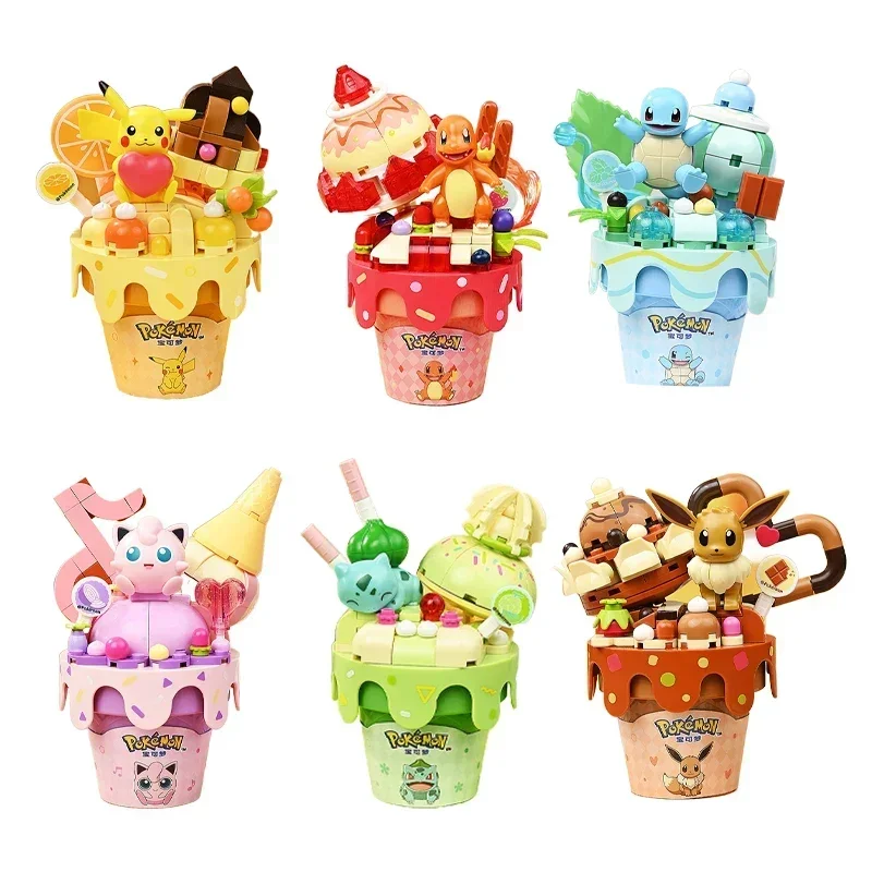 Keeppley Wonderful Building Blocks: Pokémon Ice Cream Cone  Keeppley Squirtle Pokémon Ice Cream Series Building Blocks – Collectible Set display picture 1