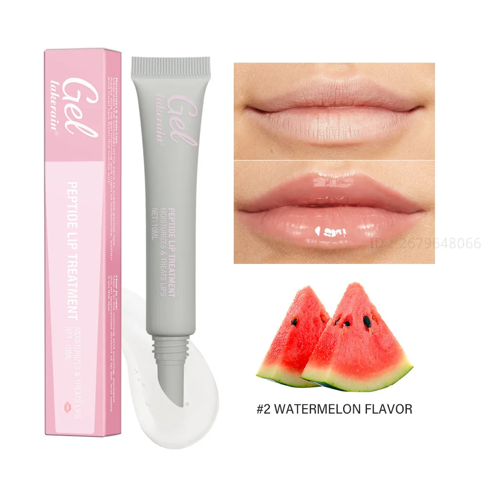 Bálsamo labial de línea fina, Gel transparente impermeable, hidratante, aceite labial regordeta, cosmético