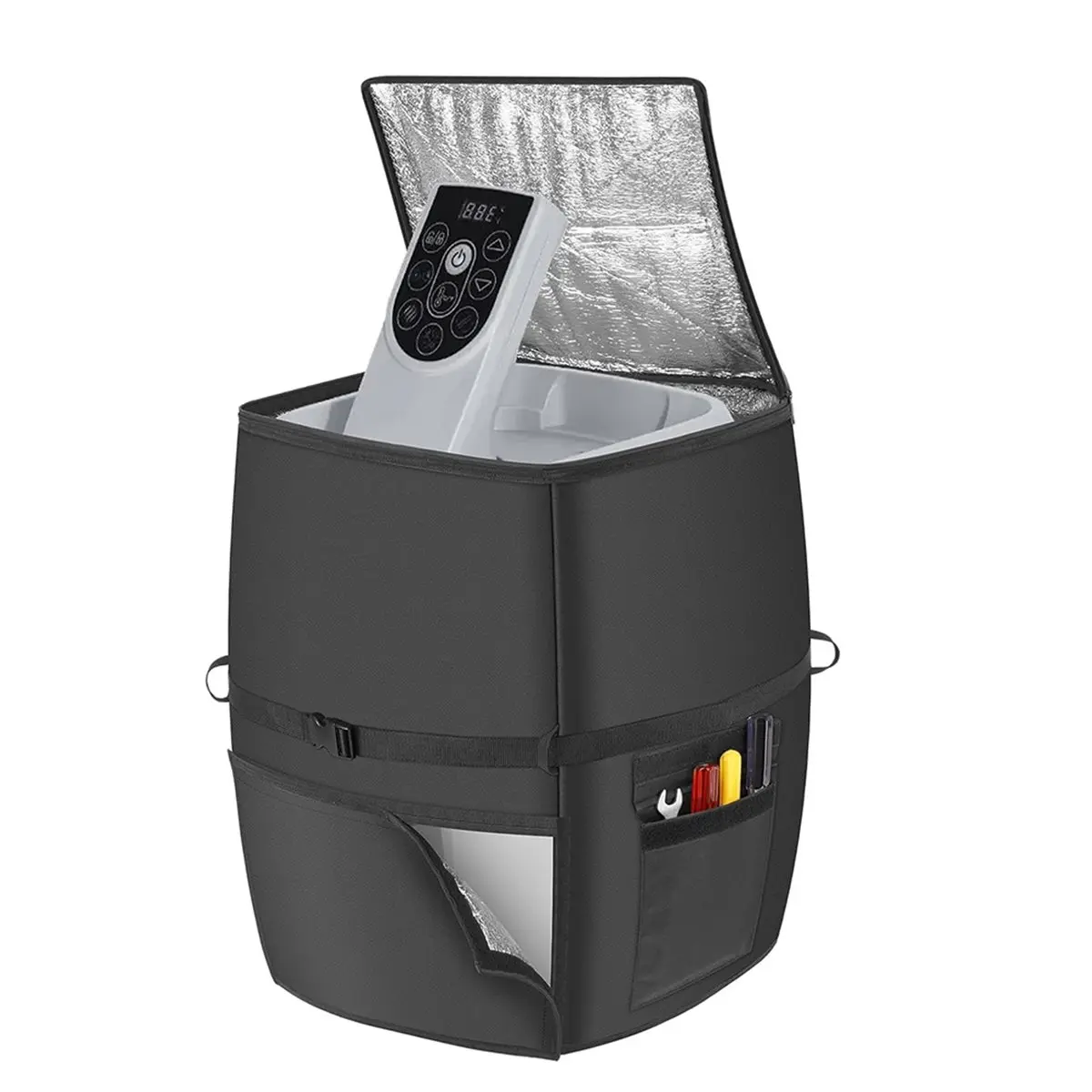 DT35BG  Spa Heater Pump Cover,Waterproof 600D Oxford Fabric Aluminum Film Insulated Cover,Inflatable Spa Heater