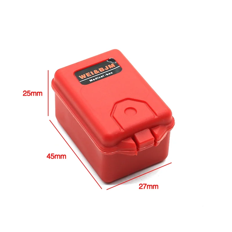 

A13Q-30Pcs Plastic Rc Car Storage Box Decoration Tool For Traxxas Trx4 Axial Scx10 90046 D90 1/10 Rc Crawler Accessories Red