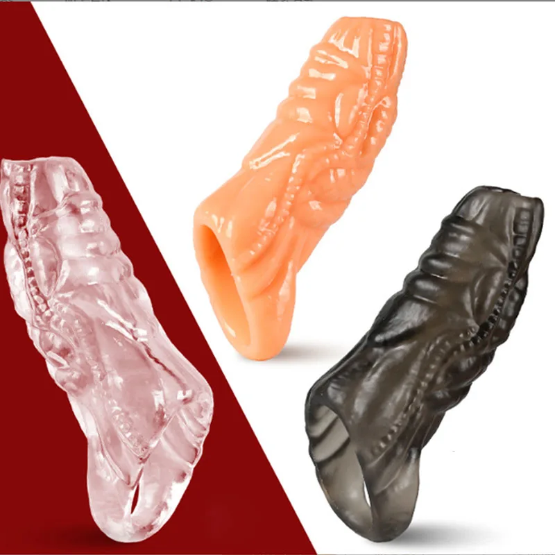 4 Arten Penishlle Penisvergrerung verzgerte Ejakulation G-Punkt  stimulieren Spielzeug fr Erwachsene fr Mnner Sexspielzeug  wiederverwendbares Kondom Sexshop - AliExpress 66
