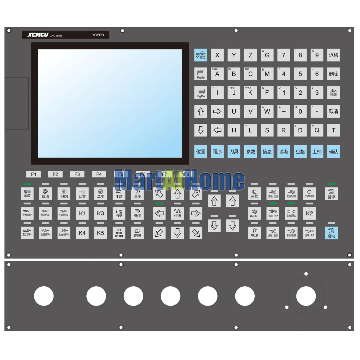 

XCMCU XC899D 3/4/5/6 Axis USB CNC Control System FANUC G-code Support Offline Milling Boring Tapping Drilling Feeding