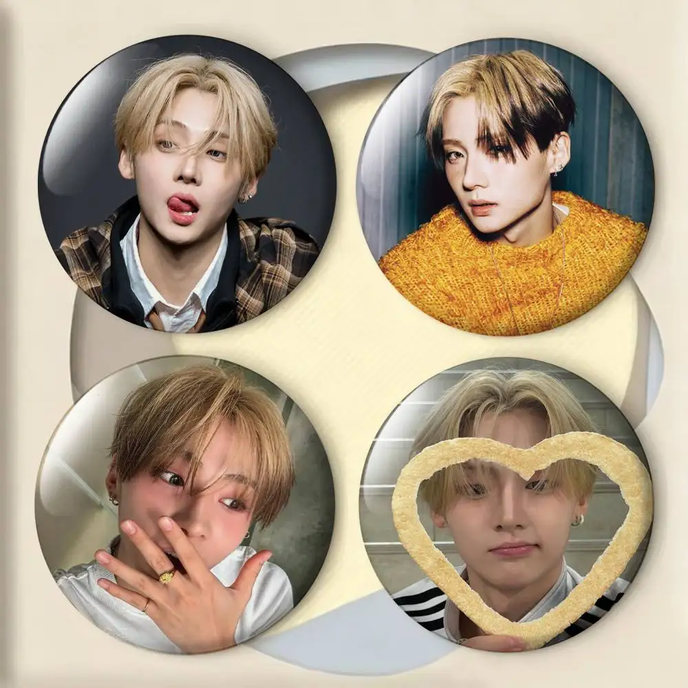 

L-Lee S-Sang W-Won Boys II Planet Laser Badge Creative Pins Brooch for Bag Clothes Hat Decor Gifts Fans Collect