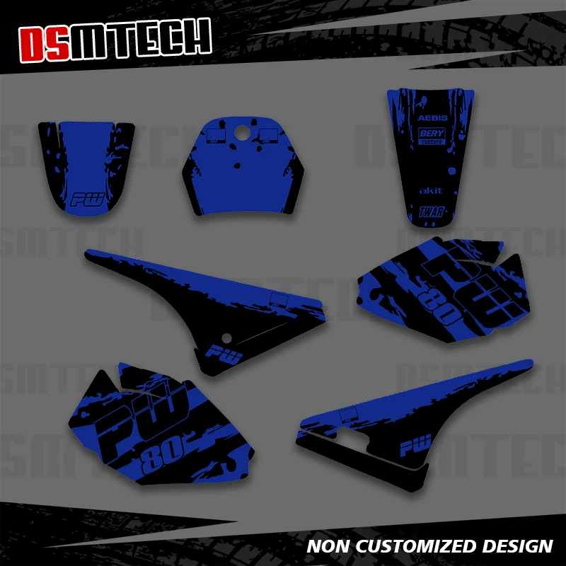 DSMTECH For Yamaha PW80 PW 80 All Years Personality Style TEAM GRAPHICS BACKGROUNDS STICKER Set Decoration Protector Sticker