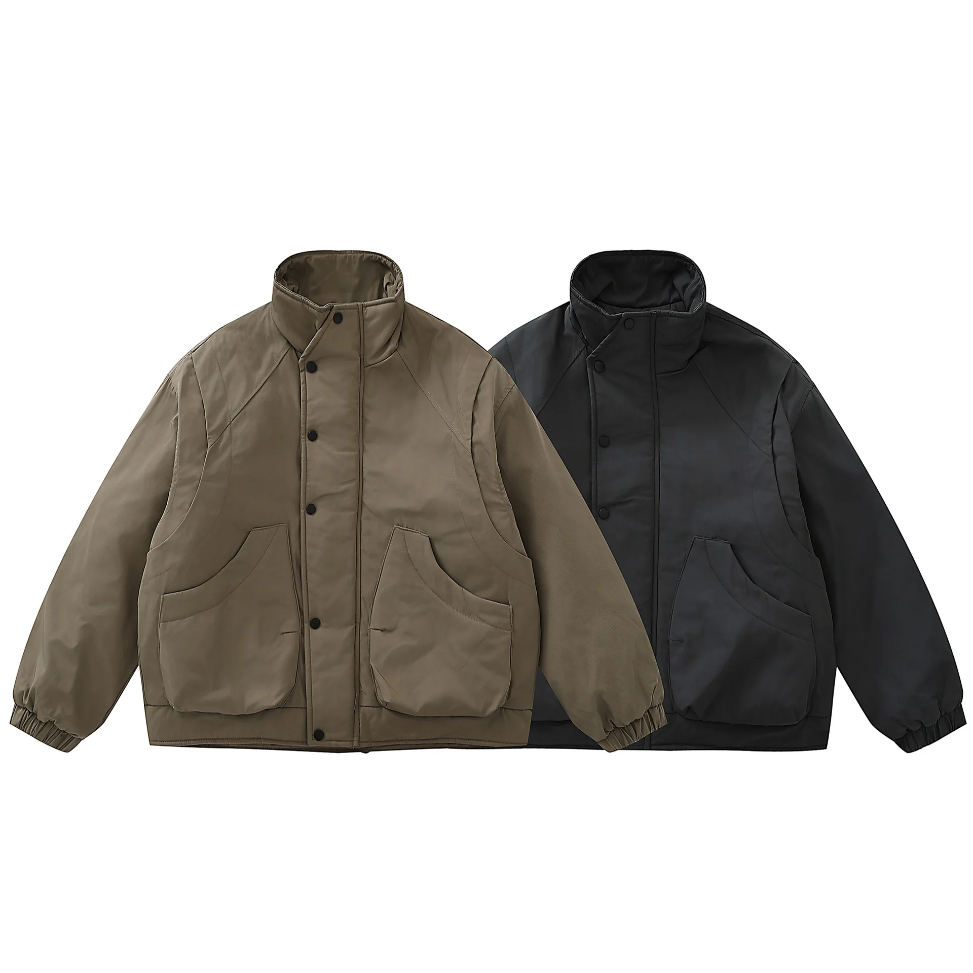 

Зимняя утепленная мужская куртка-пилот из хлопка, свободного кроя, теплая, в городском стиле, удлиненная