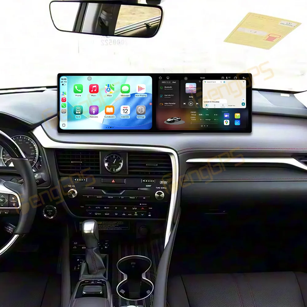 

10,1-дюймовый двойной экран Android для Lexus RX 2016-2019, автомобильная приборная панель, мультимедийный видеоплеер, CarPlay, GPS-навигация, головное устройство 4G