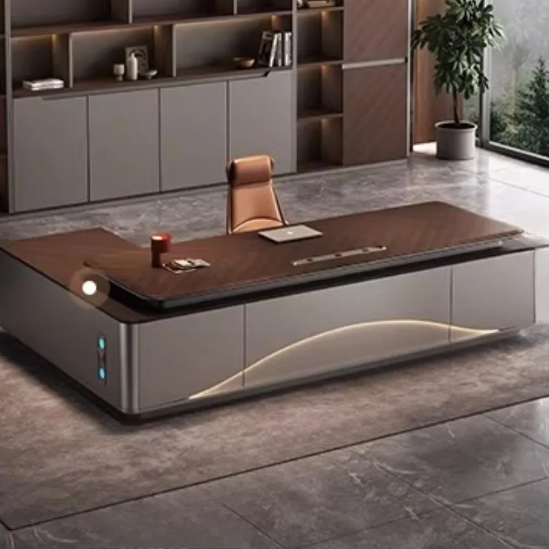 Large Modern Office Desk Minimalist European Nordic Multifunctional Office Desk Design Aesthetic Meuble Bureau Home Furniture