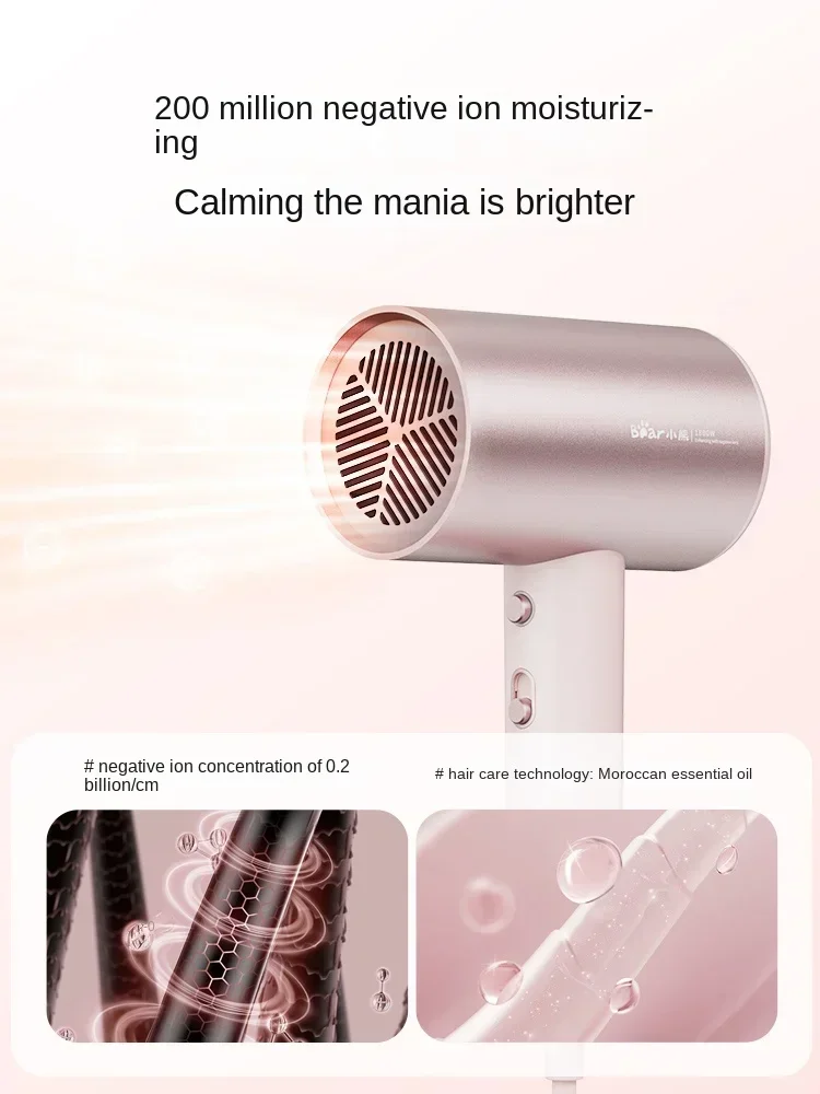 

Professional Hair Dryer for Home with Constant Temperature and Negative Ion Hair Care, High-speed and Powerful Wind Blower 220V