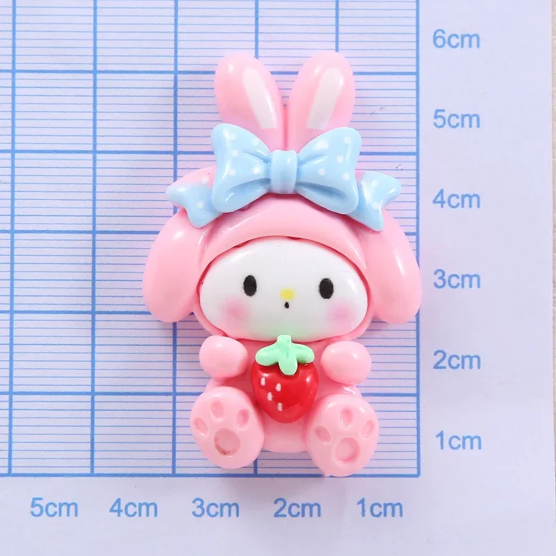 2pcs Cute Sanrio Book Cake Series Cartoon Resin Flatback Supplies Charms for Diy Kawaii Resin Accessories Crafts Materials