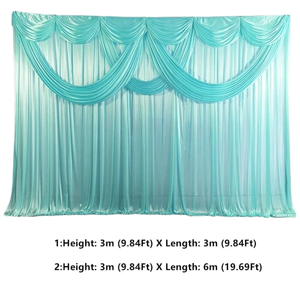 3Mx6M Background Wedding Interlining With Swags Party Wedding Stage Celebration Background Graduation Interlining