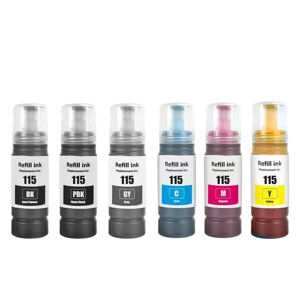 115 T115 Premium Compatible Color Bulk Water Based Bottle Refill DGT Ink for Epson EcoTank L8160 L8180 Printer