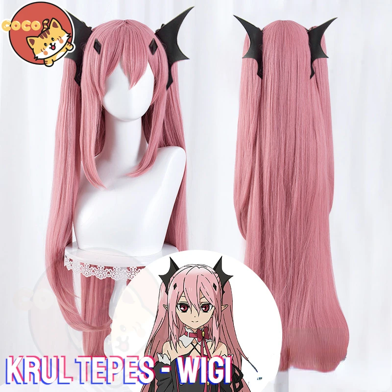 

Парик для косплея Krul Tepes из аниме сераф Конца Owari no Seraph Krul длиной 90 см, розовый парик CoCos