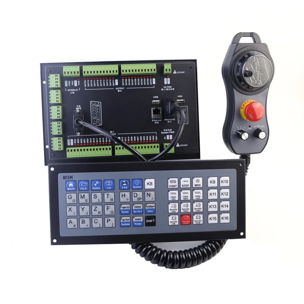 PLC Controller DDCS Expert 3/4/5 Axis CNC Controller Kit With MPG & Keyboard & Power supplies For Cnc Drilling Machine