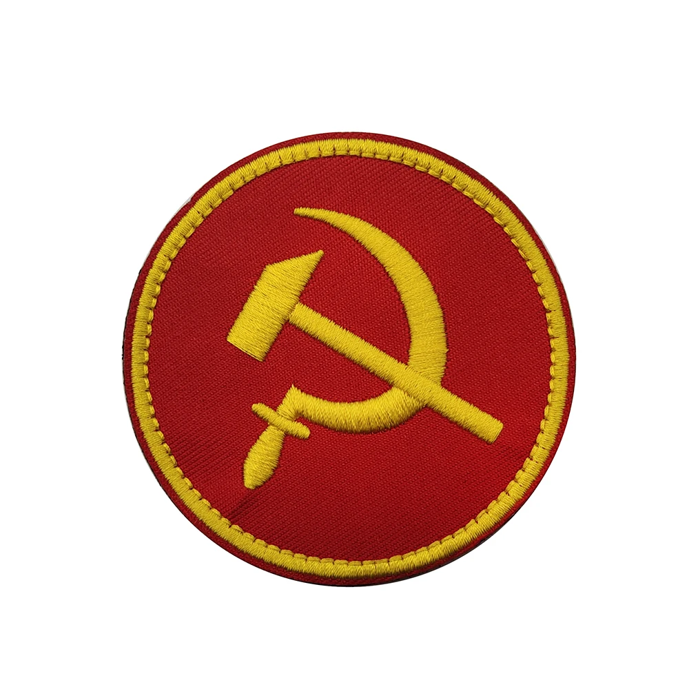 Embrodiery cccp soviet union-ロシアの絵が描かれた熱反応性パッチ