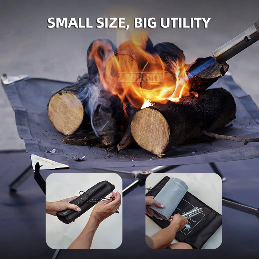 Ultra light burning platform, outdoor lightweight folding firewood stove, portable barbecue grill, camping beacon tower