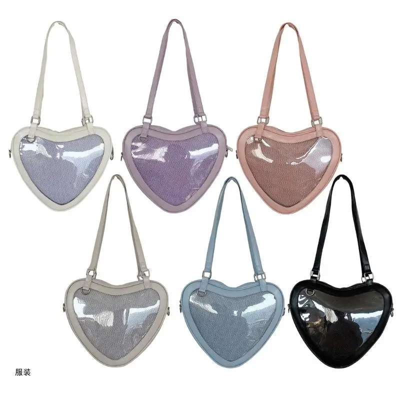 D0UD Women Heart Shaped Crossbody Bag Bag Fashion Shoulder Bag