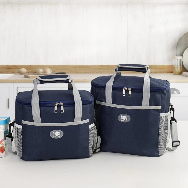 أكسفورد القماش حقيبة حمل الغداء حقيبة التخزين سميكة حقيبة كتف للمدرسة مكتب المطبخ تخزين المنزل منظمة الملحقات