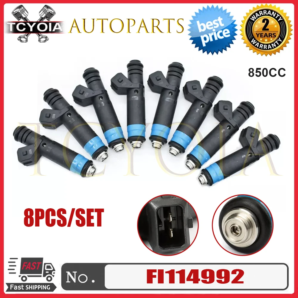 8 Inyectores de Combustible FI114992 para BMW 540i, Chevrolet Camaro, Corvette, Ford Mustang GT Lightning, Pontiac TransAm, GTO Firebird