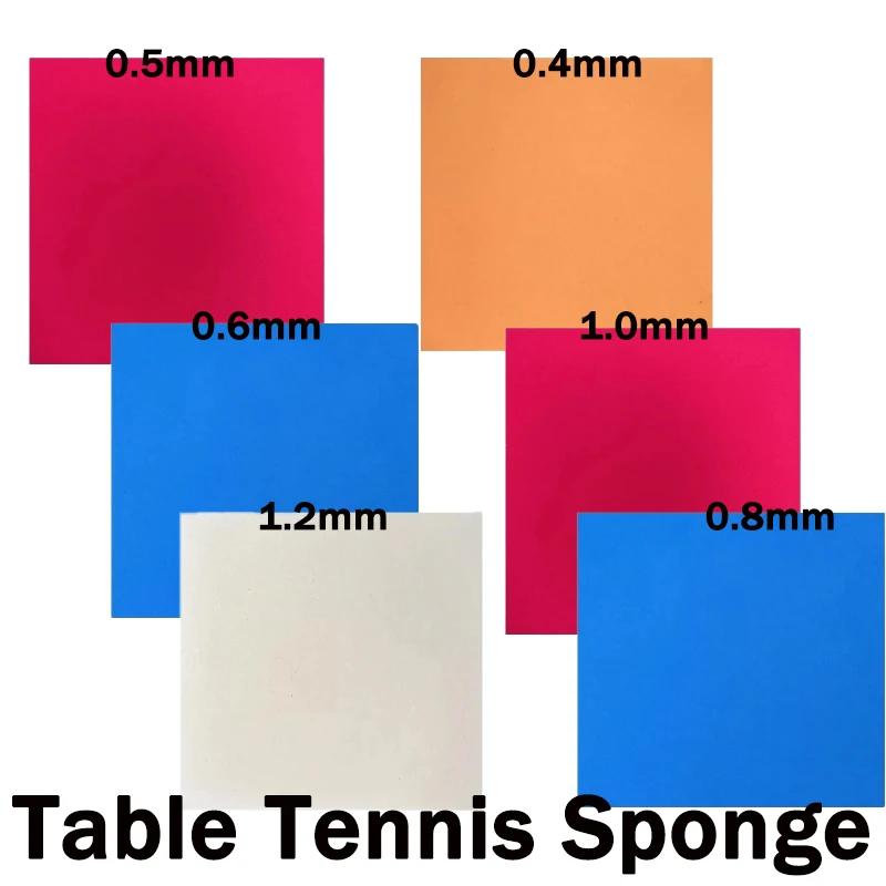 Ultra Thin & Light Table Tennis Sponge 0.3/0.4/0.5/0.6/0.8/1.0/1.2/2.1mm High-density Ping Pong Sponge for Table Tennis Rubber