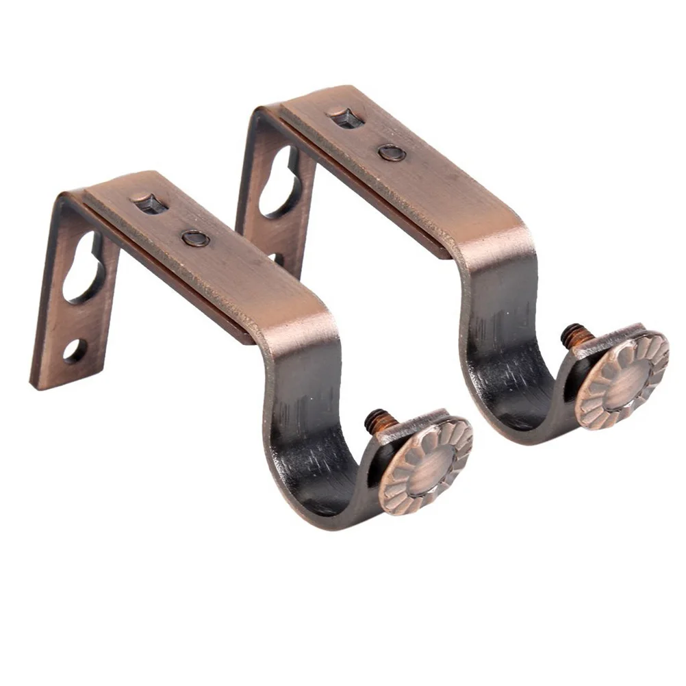 

6 Pcs Simple Curtain Rod Bracket Curtains Rods Mounting Brackets Adjustable Pole