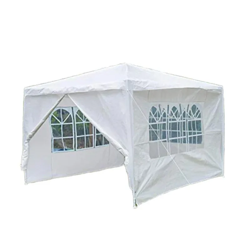 *forWaterproof Outdoor Folding Tent Pop-up Gazebo with Sides and Window Canopy Powder Coated Metal Frame for Balcony and Events