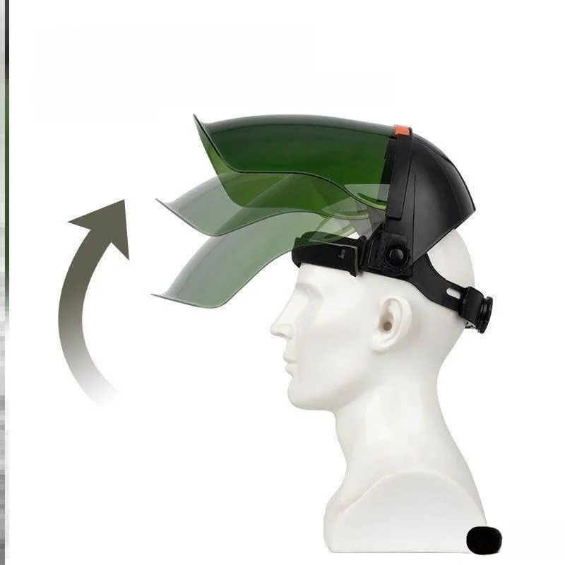 Welding Protection Hood Men's Headwear Type Welding Mask Anti-spatter Face Shield  Welding Heat-resistant Headset
