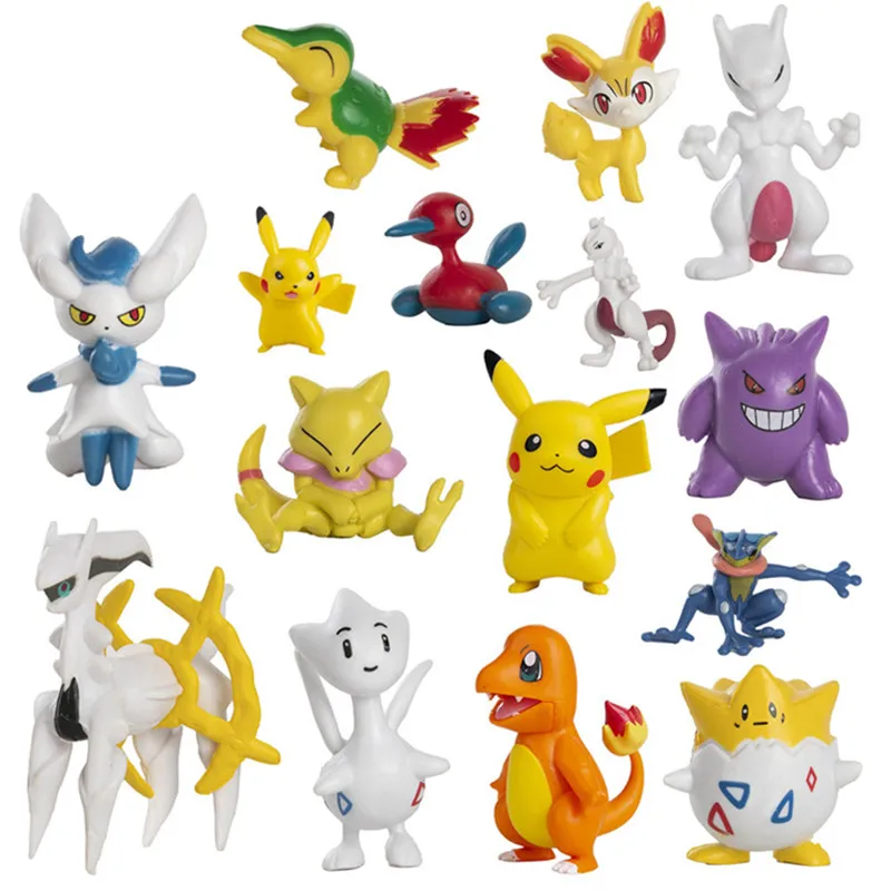 3,5-7,5 cm Neue Pokemon-Figuren Pikachu Mew Charizard Gengar Mewtwo Cartoons Anime-Figur Action-Modell Spielzeug Weihnachtsgeschenke