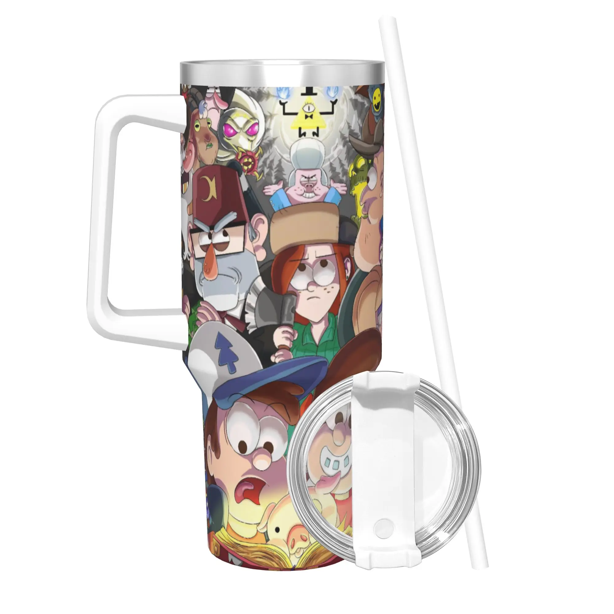 G-Gravity Falls 40oz Tumbler Stainless Steel Double Wall Vacuum Insulated  Travel Mug With Straw