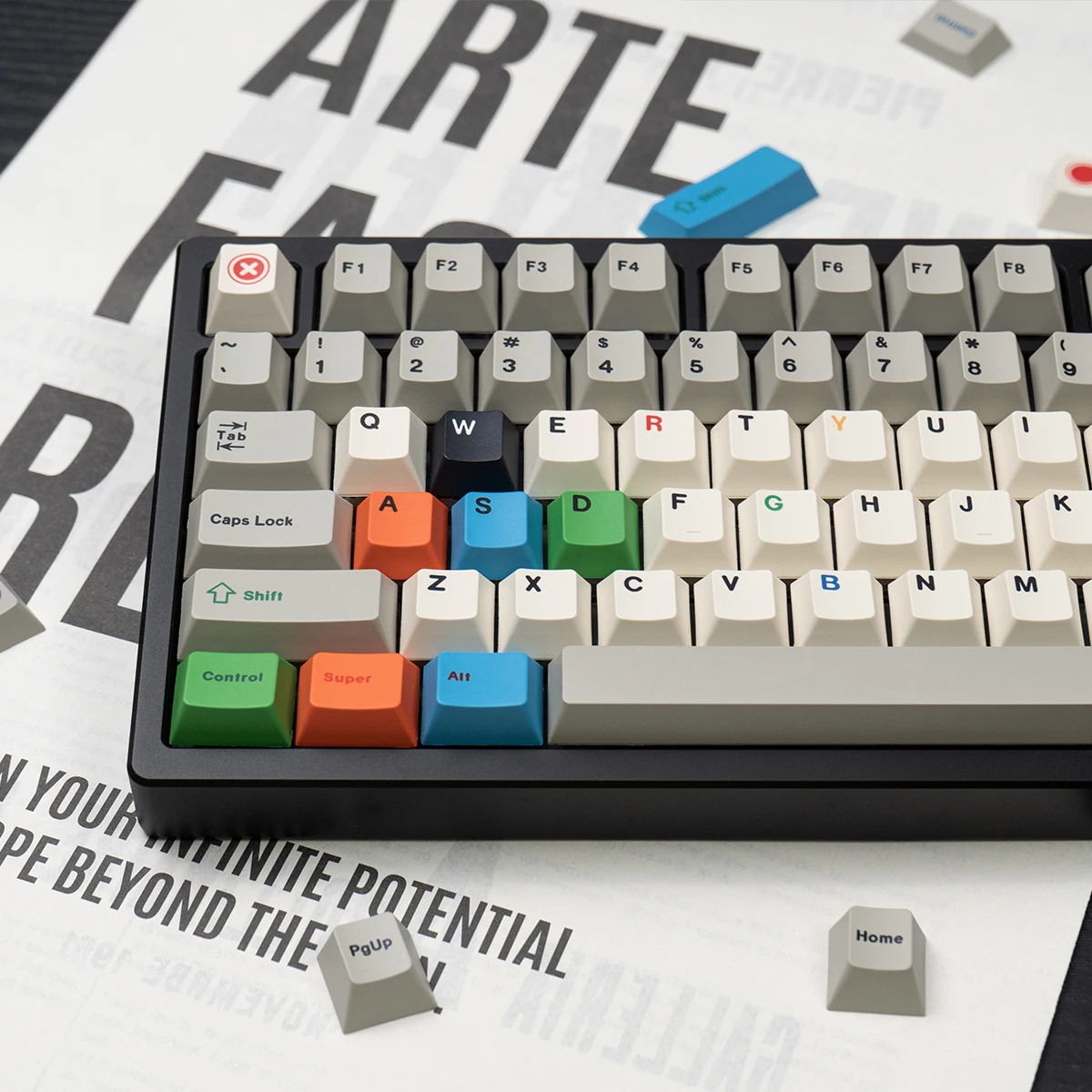 Retro Traffic Light Keycaps PBT Sublimation Customization Cherry Profile for MX Switch Wooting/Mega Mechanical Keyboard Key Cap