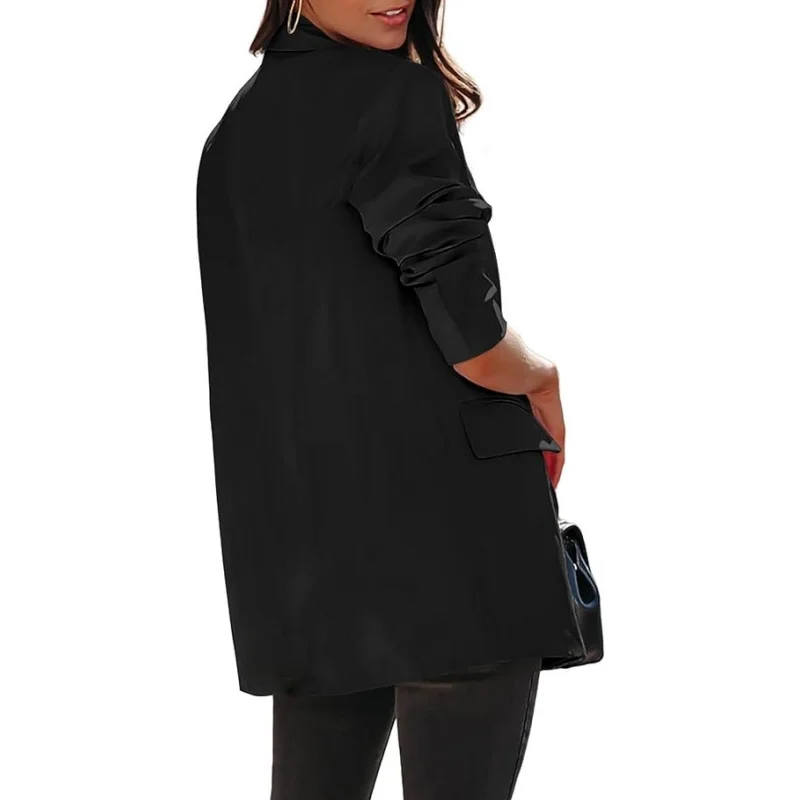 新着女性のジャケット春ロールアップ袖口アウター裏地薄いジャケット女性のドレスストリート女性の服