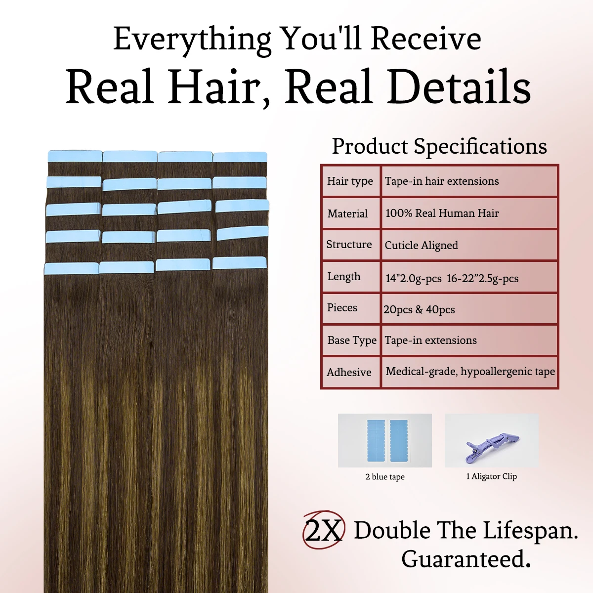 LOVELINE 100% شريط شعر بشري ملحقات 20 قطعة مستقيم ريمي Balayage 14–22 بوصة غير مرئي لحمة PU بدون خياطة لحمة مضافة