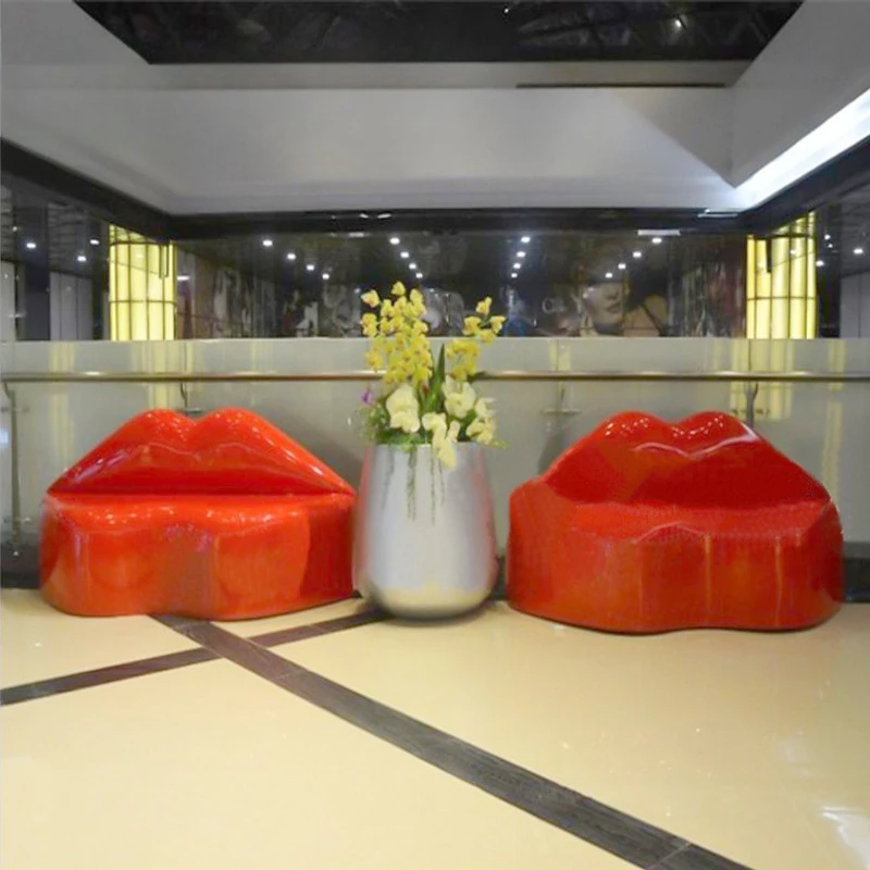 

Creative personality lip shape, shopping mall leisure seat