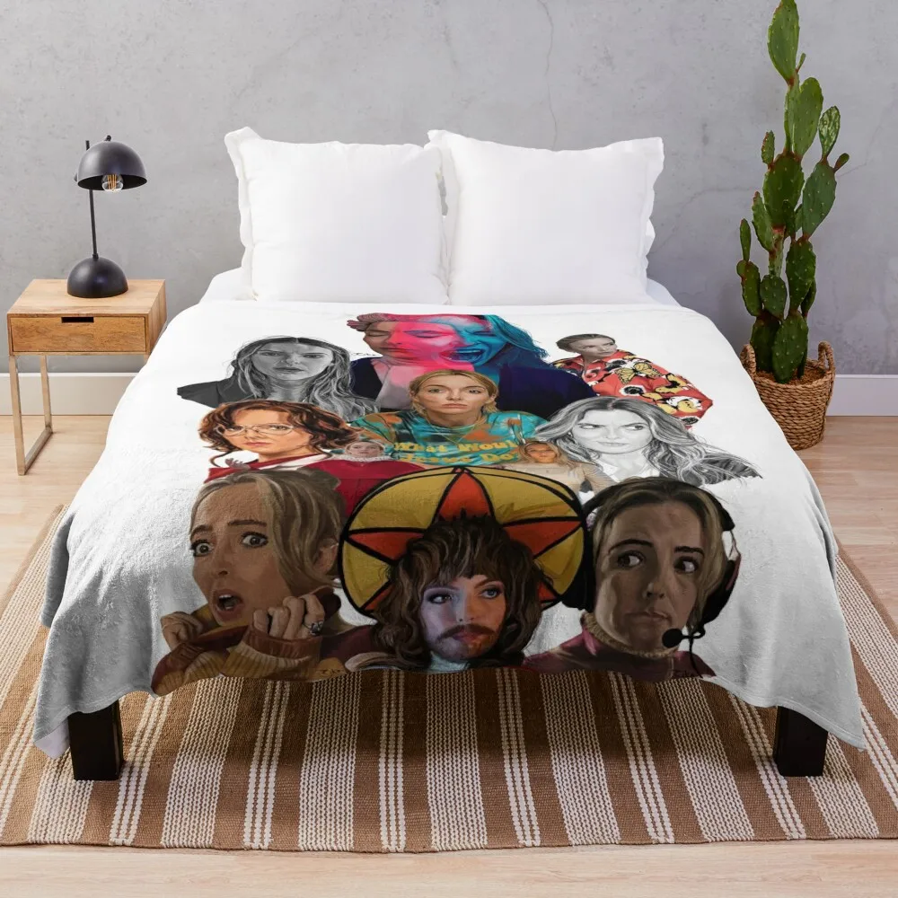 

Jodie Comer collage Throw Blanket Picnic Decorative Sofas Multi-Purpose Hairys Blankets