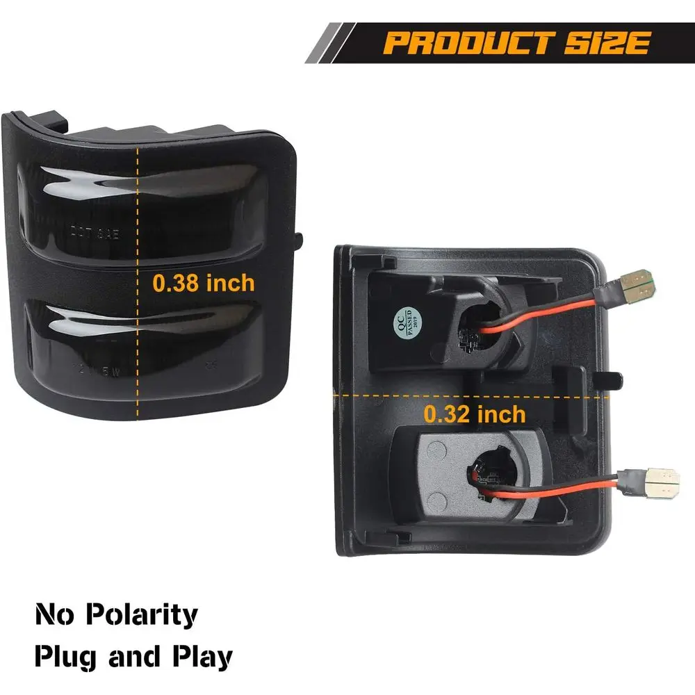Indicatori di direzione sequenziali a LED a 3 file per Ford F250-F450 Super Duty 2008-2016 con luci di posizione per specchietto laterale