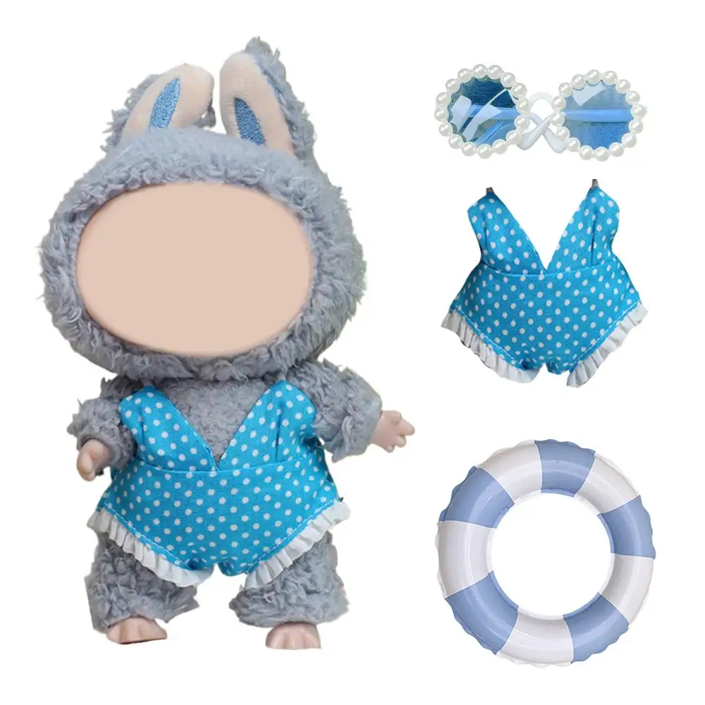 Für Plüsch Puppe 17cm Outfit Designer Kleidung Strand Badeanzug Puppe Zubehör Für Schlüsselbund Anhänger Puppe Dress Up Spielzeug