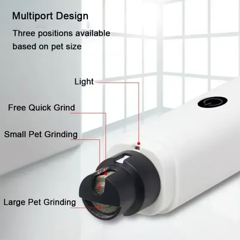 New Electric Dog Nail Clippers Rechargeable USB Charging LED Light Quiet Cat Nail Grinders Pet Paws Nail Grooming Supplies