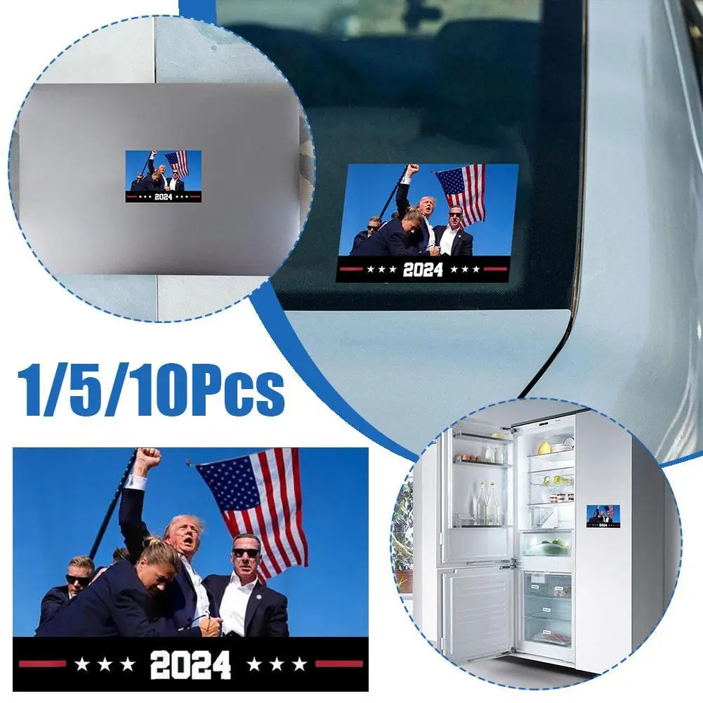 Наклейка на автомобиль «Дональд Трамп», 10 шт., 2024, 7 · 13 наклеек, США, исторический момент, борьба с магой, Пенсильвания, Эван вукси, наклейка для фотосъемки