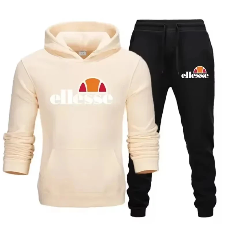 New Street Trend 2 Piece Hoodie Set Men Women, Athletic Hoodie & Sweatpants, Comfortable Casual Sports Tracksuit view 5