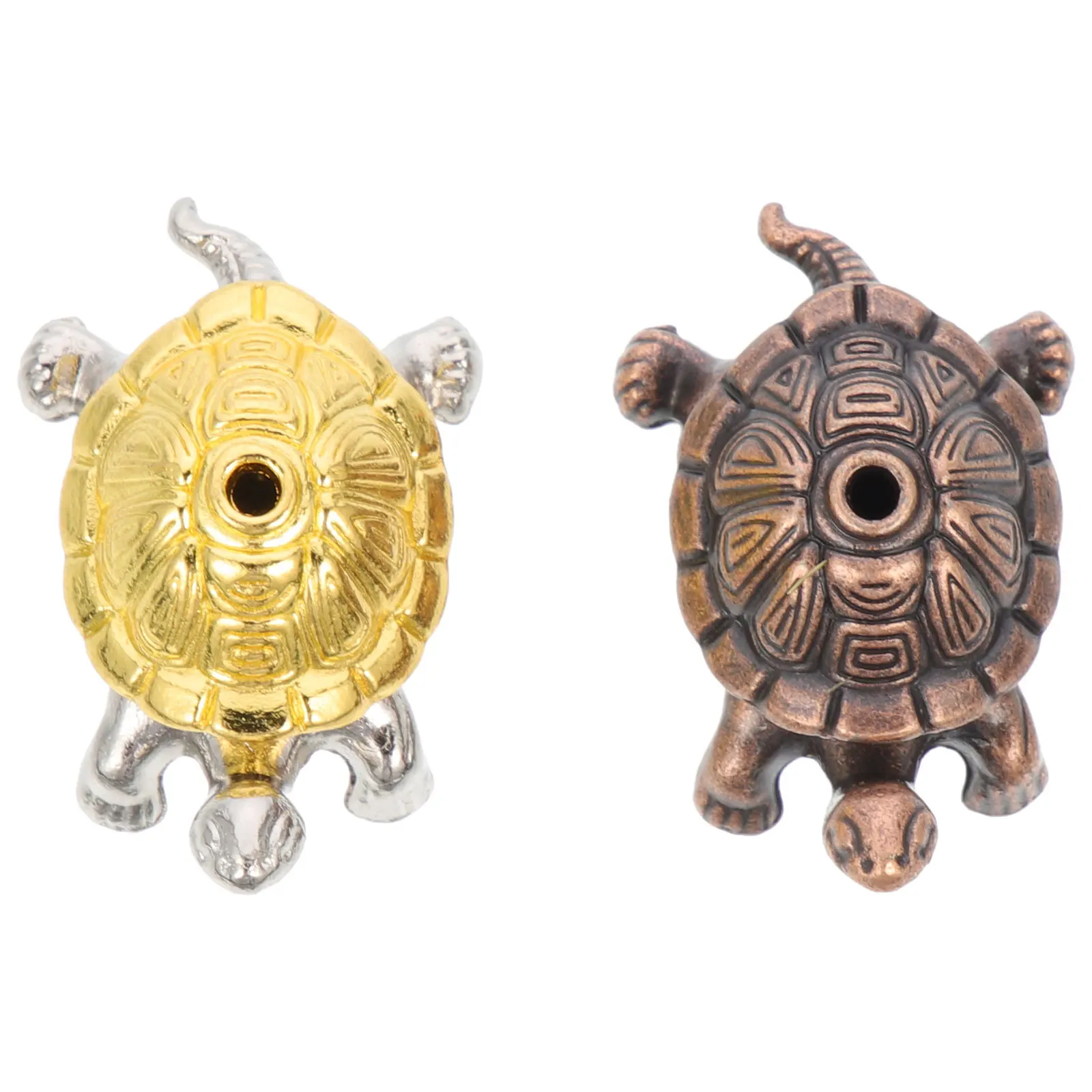 

2Pcs Turtle Incense Holder Creative Mini Metal Incense Burner Desktop Censer Decor Aromatherapy Ornament Air Purifier