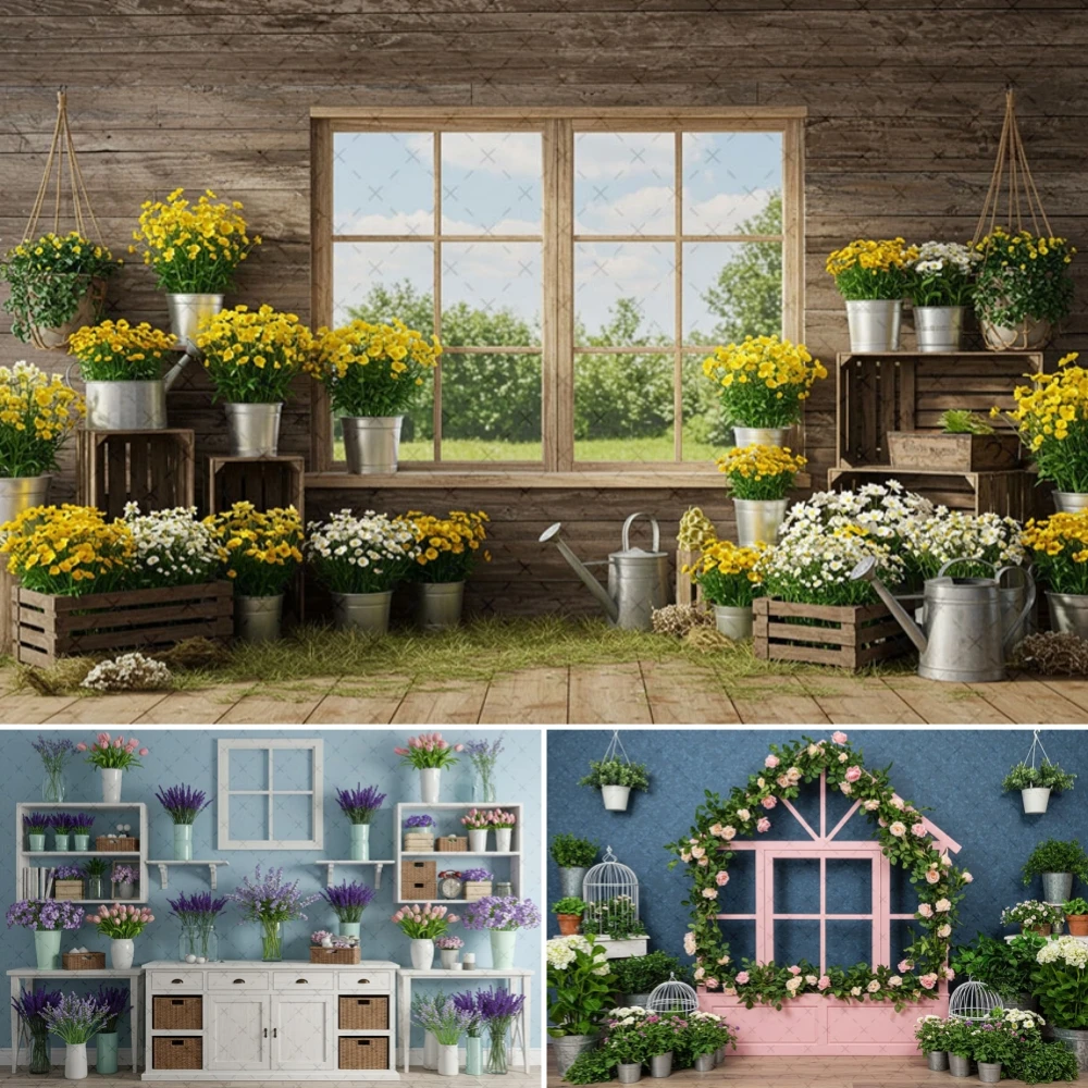 

Boho Spring Backdrop Photo Floral Cupboard Adult Birthday Wedding Maternity Portrait Indoor Decor Photography Background Props