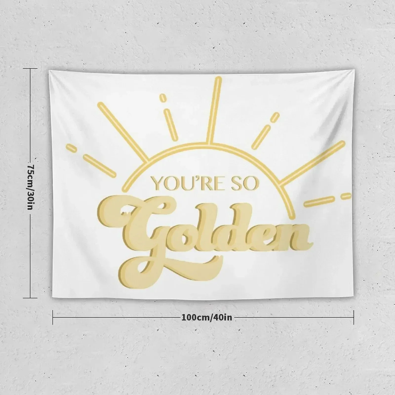 Retro You're So Golden Tapestry Aesthetic Room Decor Mushroom Tapestry