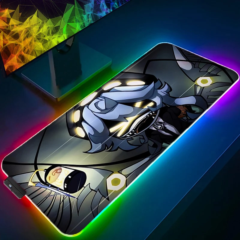 

RGB LED M-murder Uzi N V J Drones Gaming Mouse Pad Desk Mat Gamer Professional Premium Mousepad Speed Control Keyboard Pad