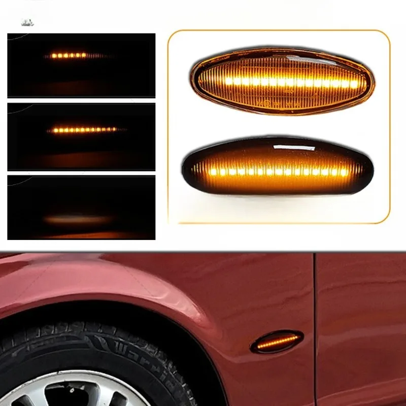 

X350 XKR подходит для Jaguar S-Class, автомобильный боковой динамический указатель поворота, светодиодные краевые фонари