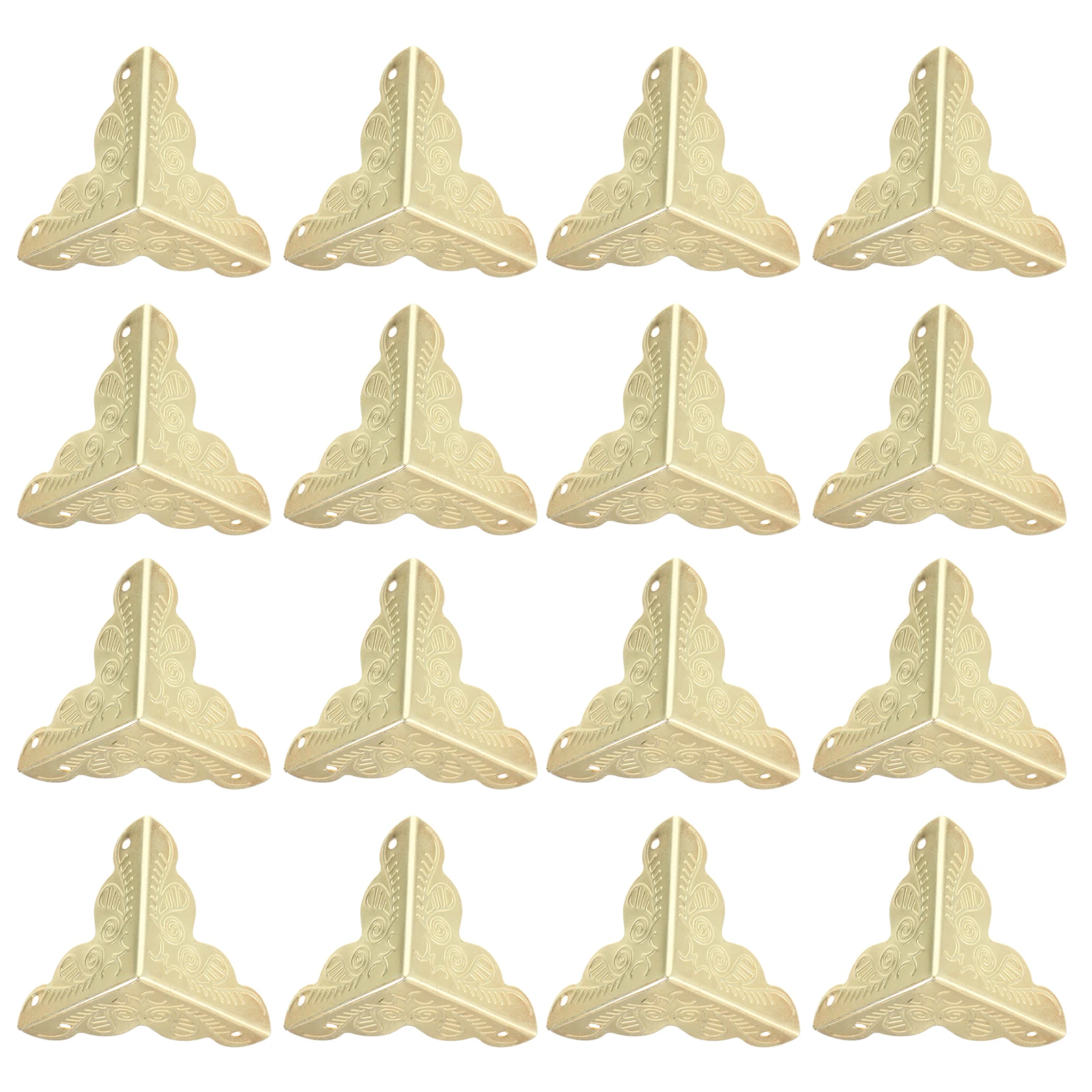 

24Pcs Vintage Style Metal Corner Protectors Decorative Box Corner Guards Iron Edge Covers Furniture Protection