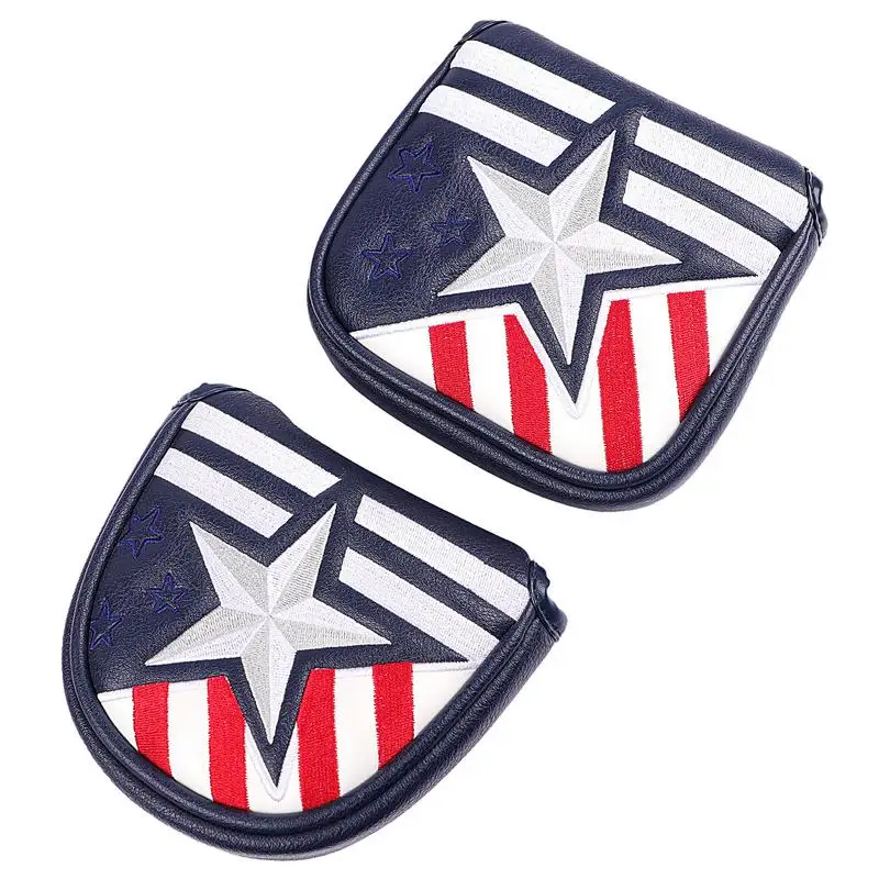 Golf Putter Cover Five-Pointed Star And Stripes Golf Club Protector Golf Headcovers Golf Putter Protective Cover Fits Most Clubs