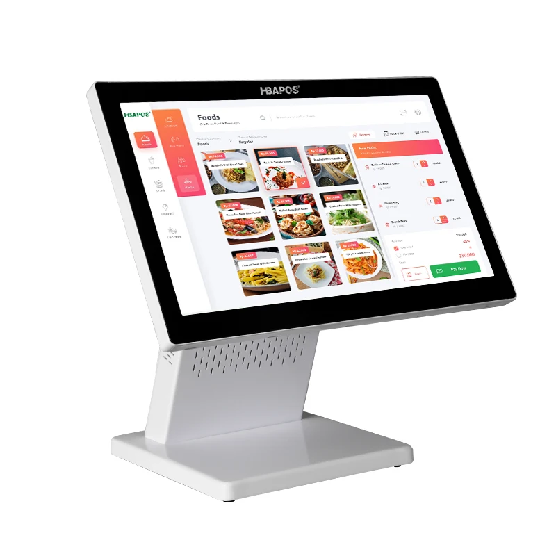 ATV&UTVWholesale White Metal Housing 15.6 Inch Capacitive Touch Screen All in One Cash Register Pos Terminal System