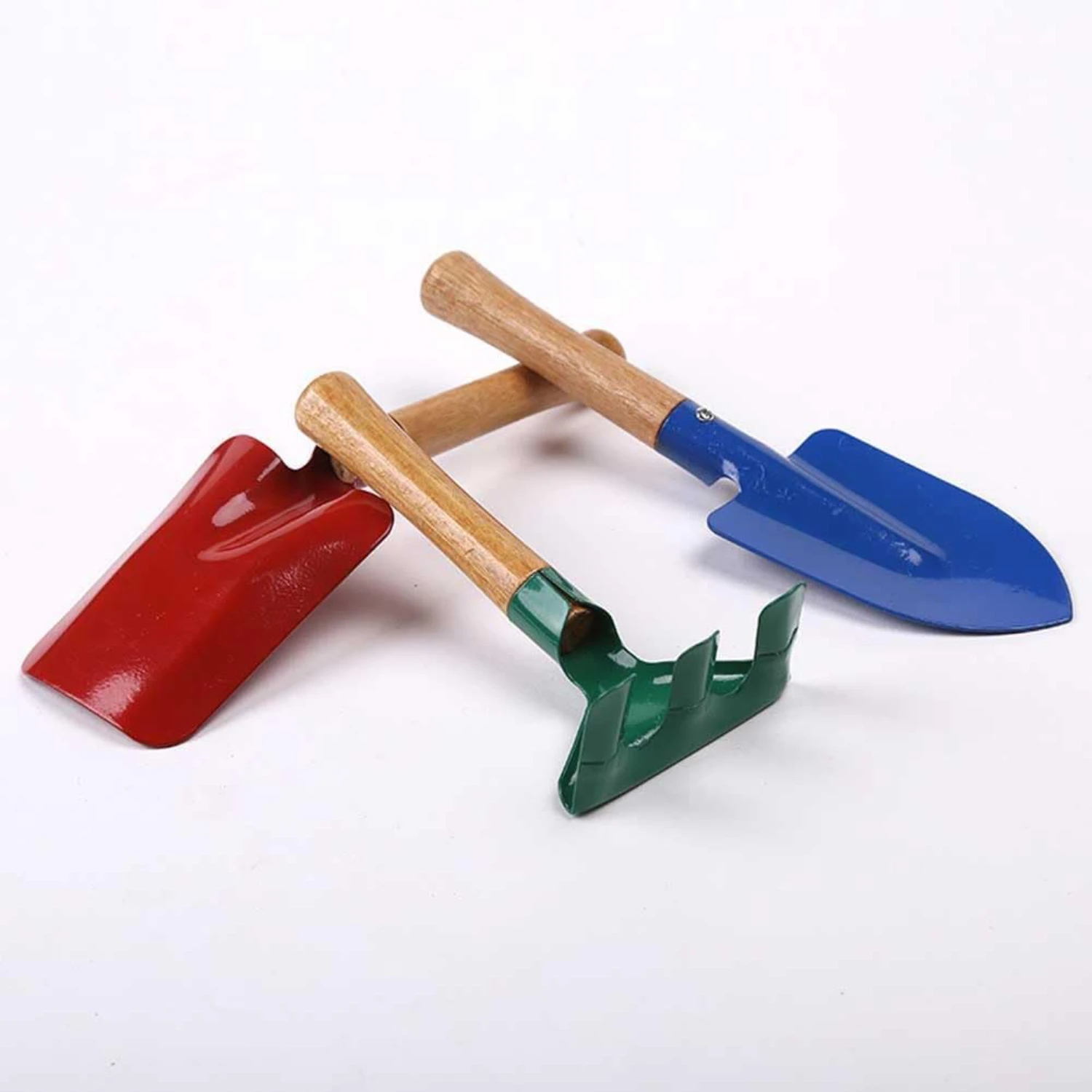 3Pcs  Garden Tools Small Metal Sand Hand Shovels  Gardening Tools with Sturdy Wooden Handle for Flower Plant Potted Planting Dig