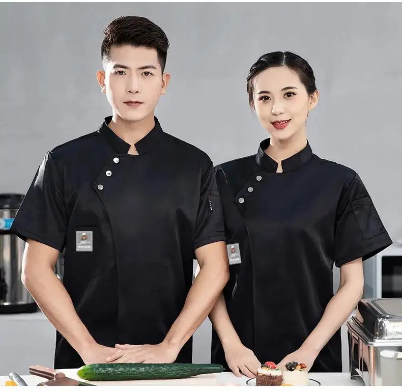 Chef Uniform Restaurant Cafeteria Back Kitchen Breathable Mesh Chef Work Uniform For Men And Women