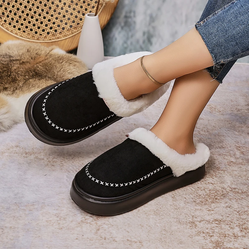 Winter Fuzzy Mule Women's Slip - Women Shoes Mules ulasan dan harga