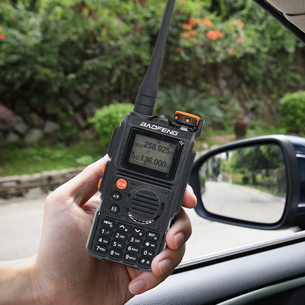 Baofeng UV-K6 UHF VHF DTMF NOAA Langstrecken-Amateurfunk Drahtlose Kopierfrequenz Multiband-Handie-Talkie mit NOAA-Wetteralarm